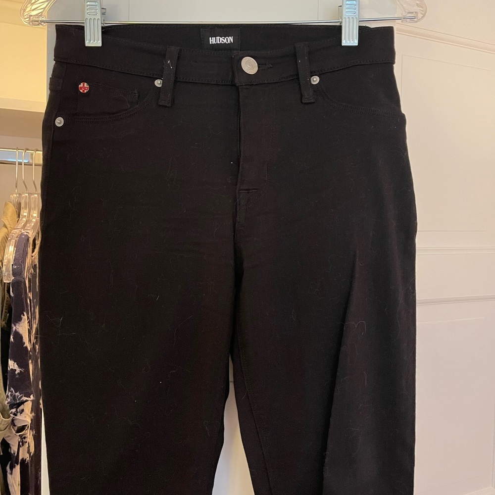 Hudson Skinny/Ankle + 5 pocket + black jeans